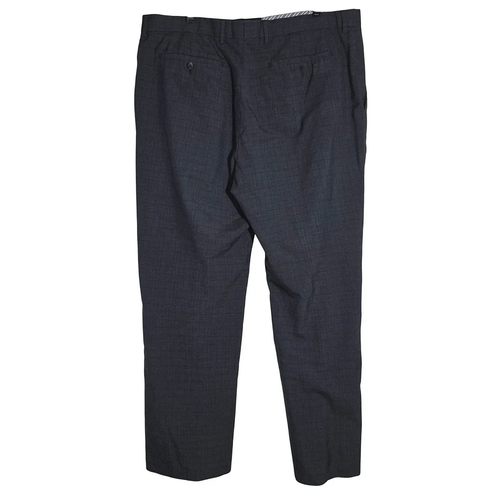 Banana Republic Tailored Fit Dress Pants Men's 38x31 Gray Blue Plaid Slacks Good